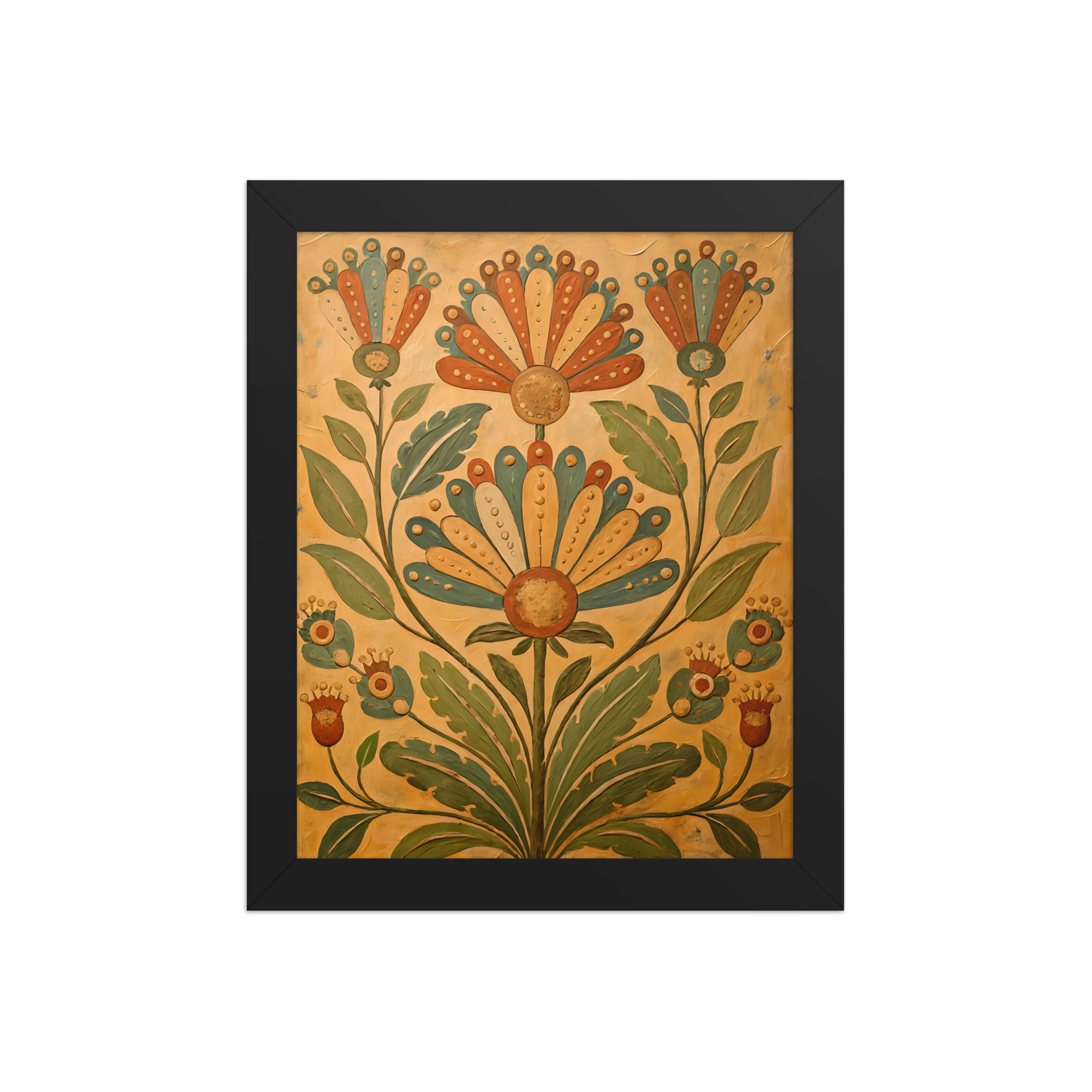 Vintage Style Botanical Folk Print