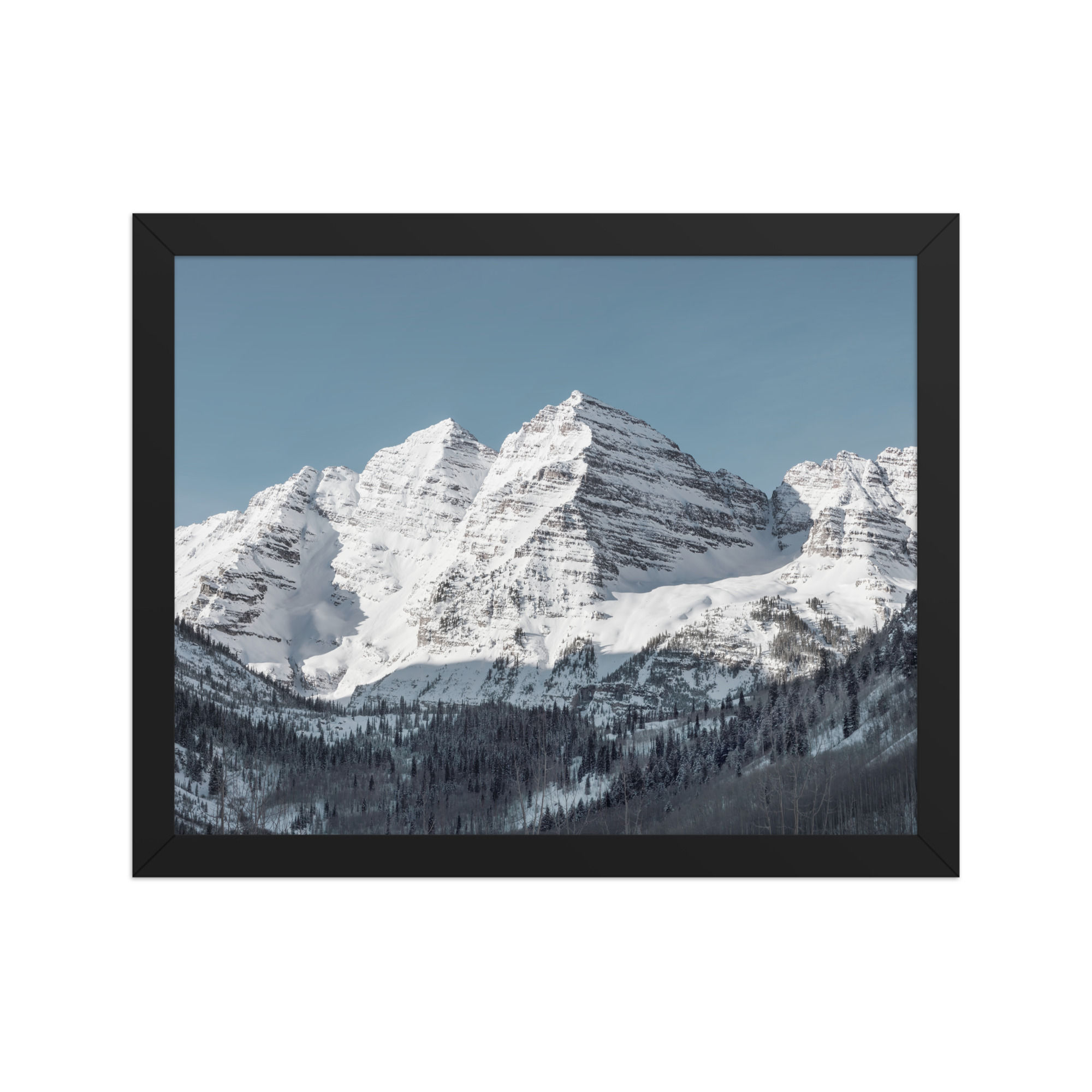 Whisper of Winter Snow-Capped Serenity Framed Art
