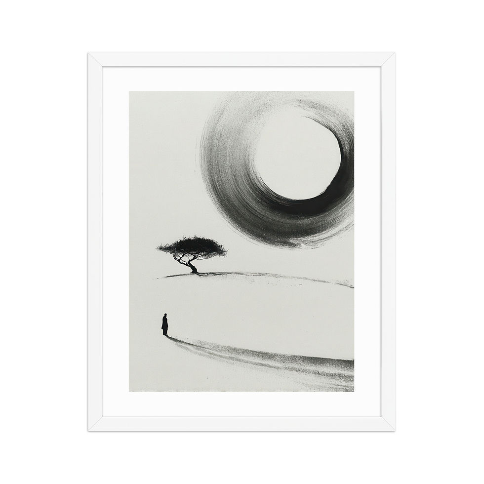 Thumbnail: Japandi Sumei-e Japanese Ink Inspired Print