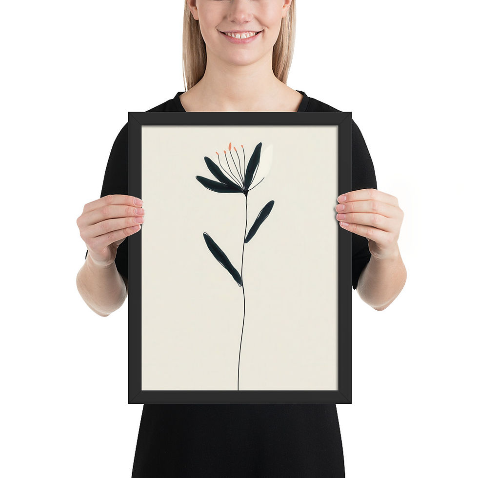 Thumbnail: Eclectic Framed Gouache Art - A Splash of Coloramed poster