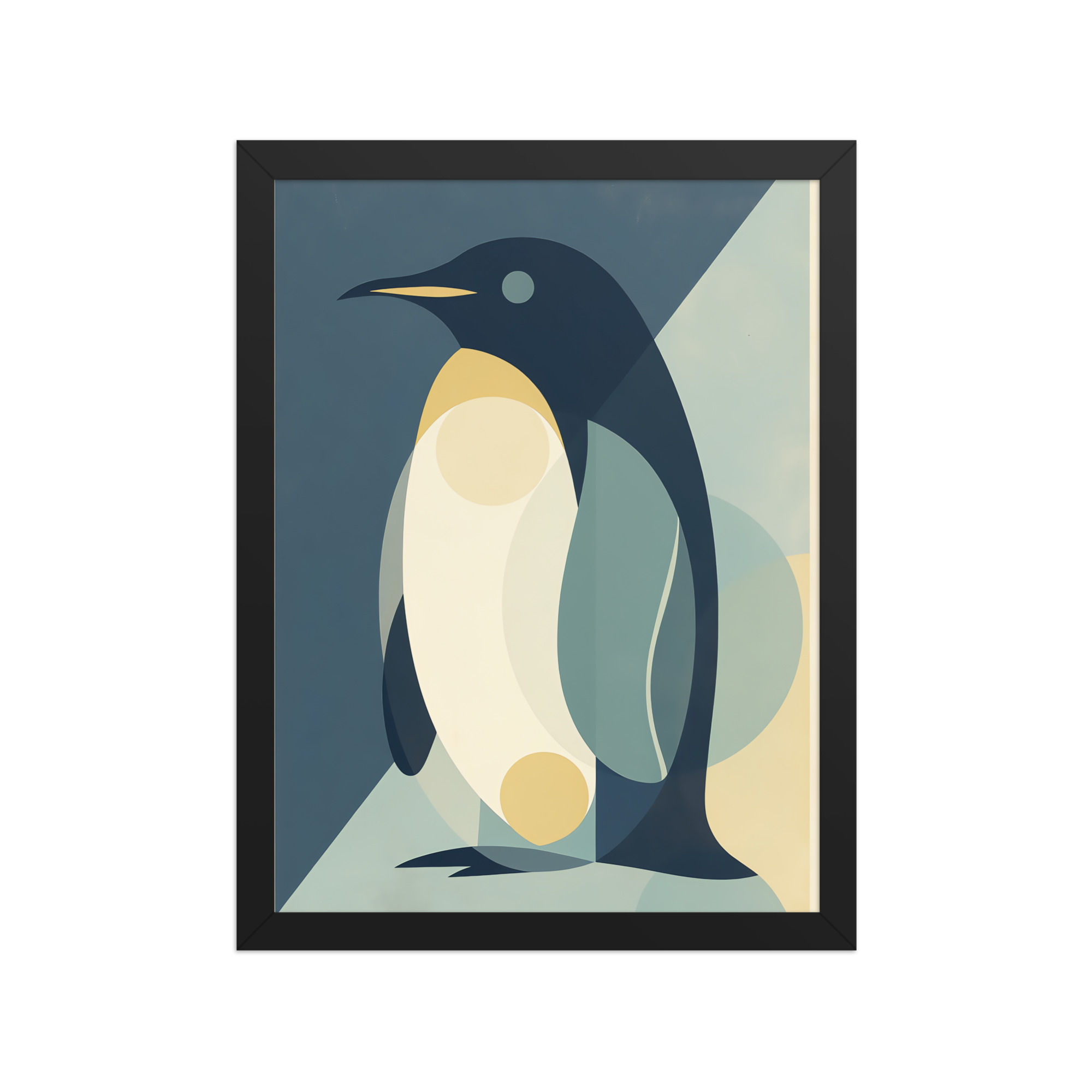 Penguin in Mid Century Modern Art Print