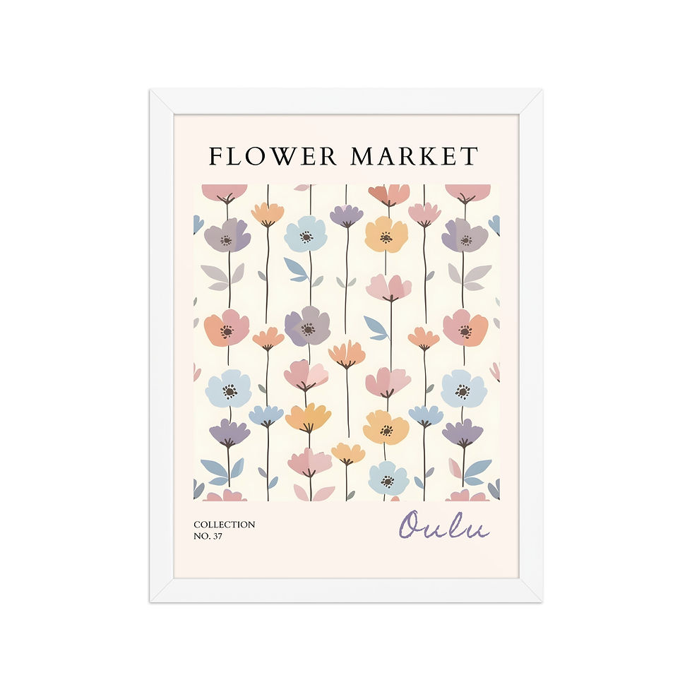 Thumbnail: Oulu | Framed Botanical Wall Art: Nature Prints from Global Cities