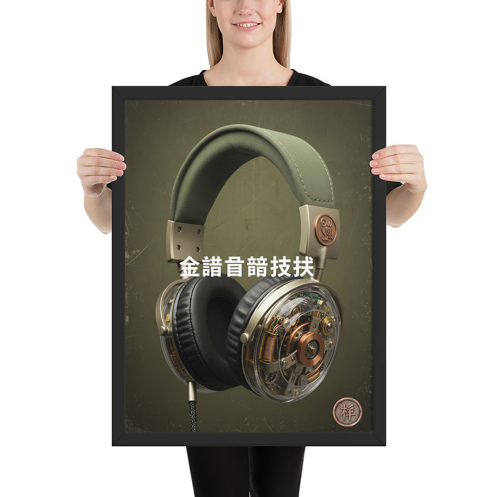 Thumbnail: Retro City Headphones Wall Art Print