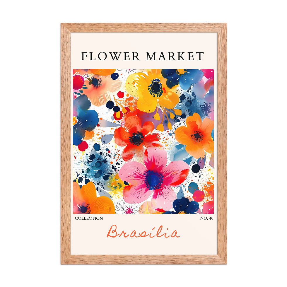 Thumbnail: Brasilia | Framed Botanical Wall Art: Nature Prints from Global Cities