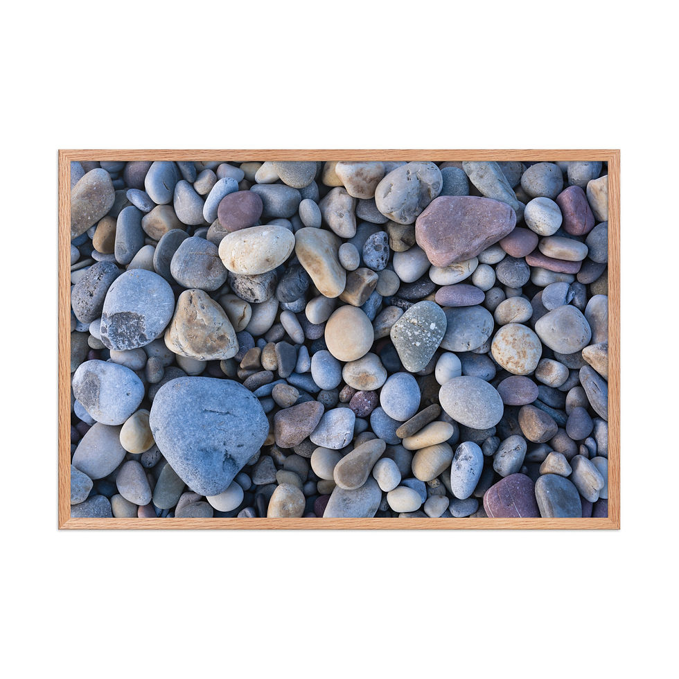 Thumbnail: Pebbles | Framed Landscape Photography Poster 