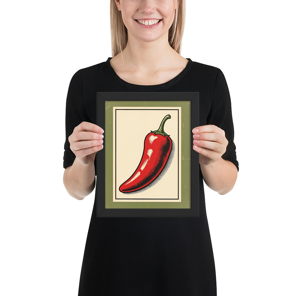 Thumbnail: Cartoon Chilli Kitchen Wall Art