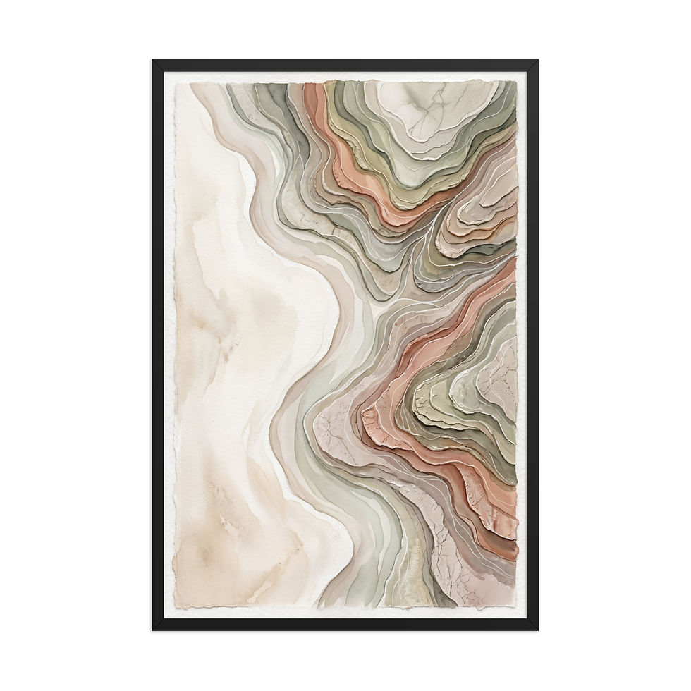 Thumbnail: Organic Layered Abstract Earth Tones Textured Art Print