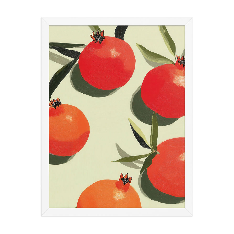 Thumbnail: Trendy Framed Gouache Art