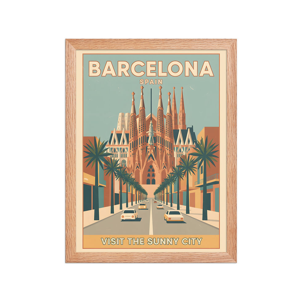Thumbnail: Barcelona Vintage Travel Poster