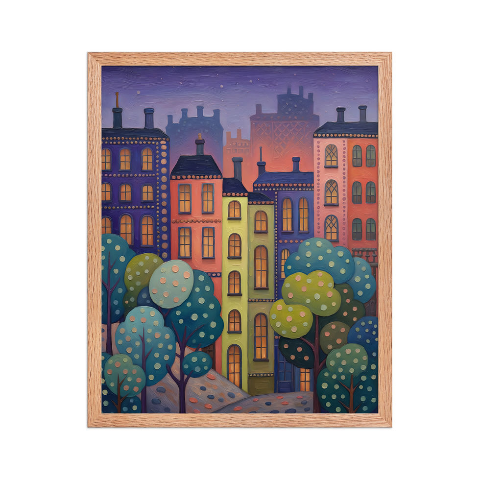 Thumbnail: Colorful Town Houses Art Print