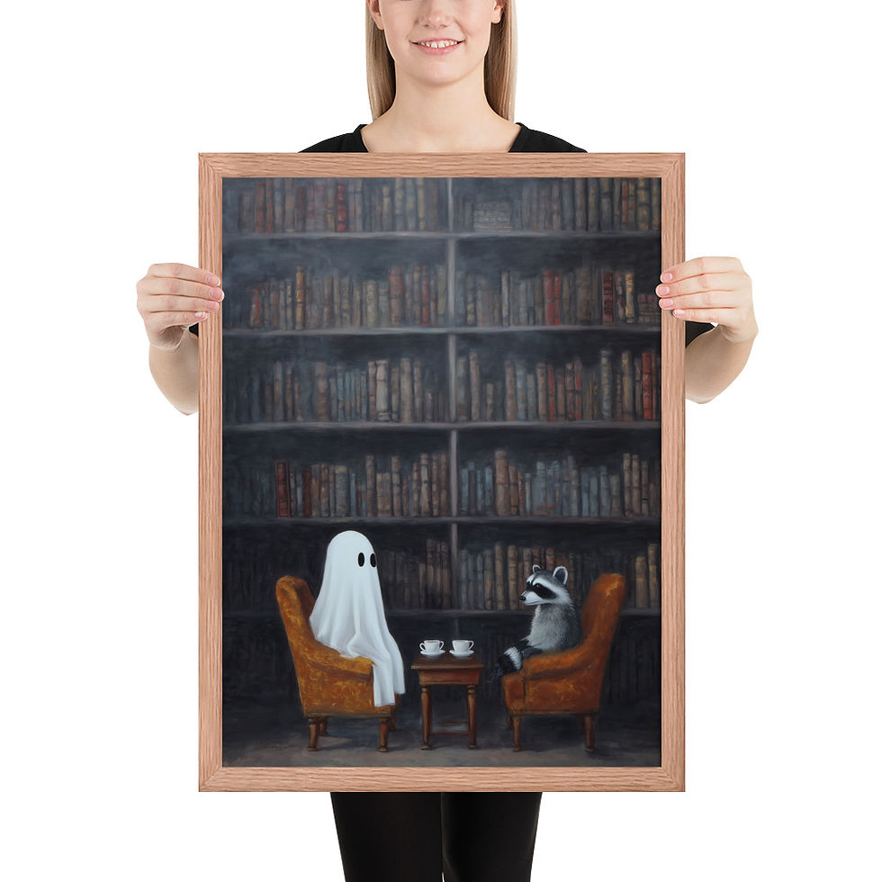 Thumbnail: Ghost and a Racoon in a Library