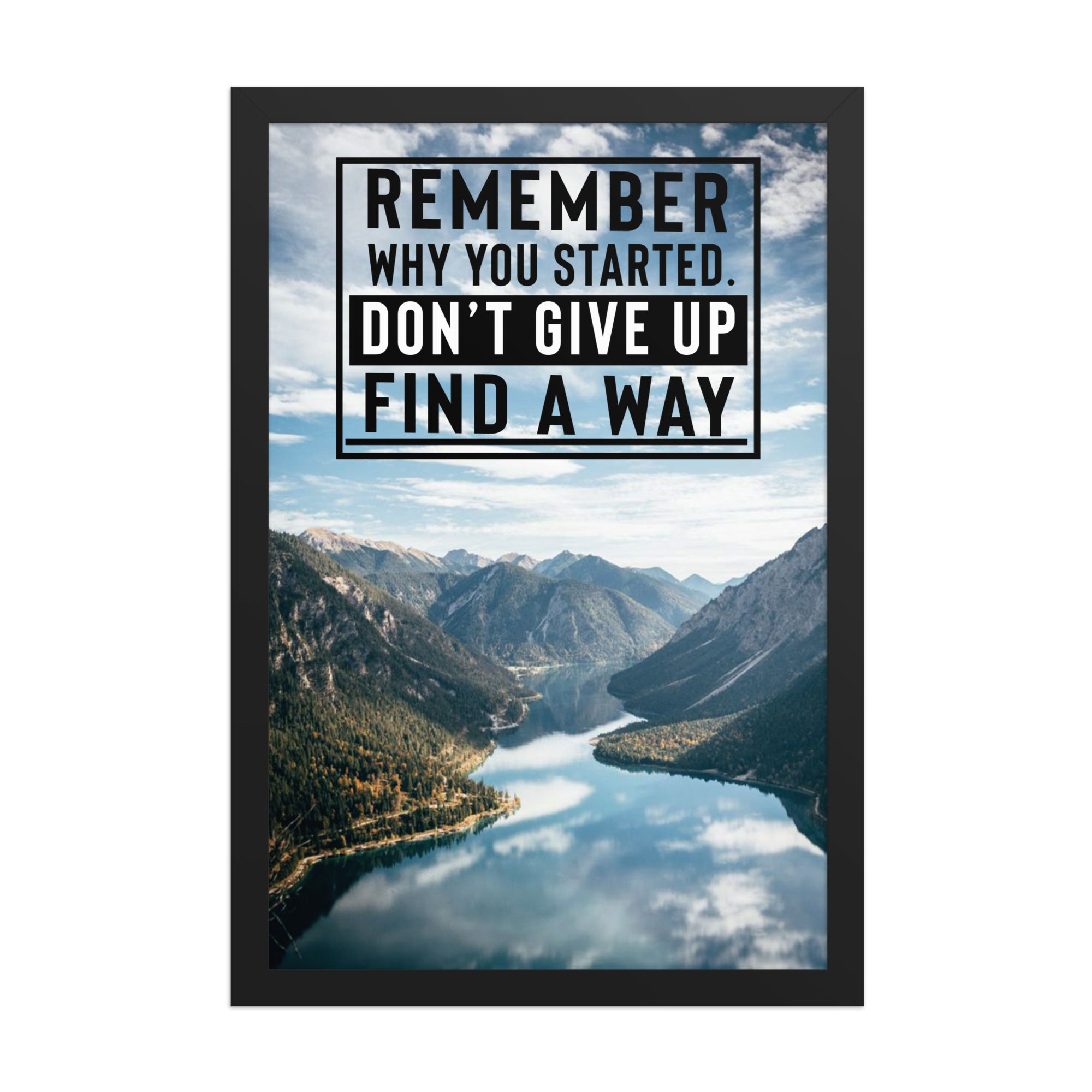 Don't give up | Motivational Framed Poster | 12 x18 inch