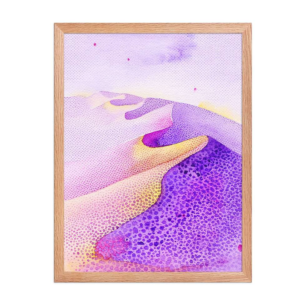 Thumbnail: Lavender Dune Ascent Framed Art Print
