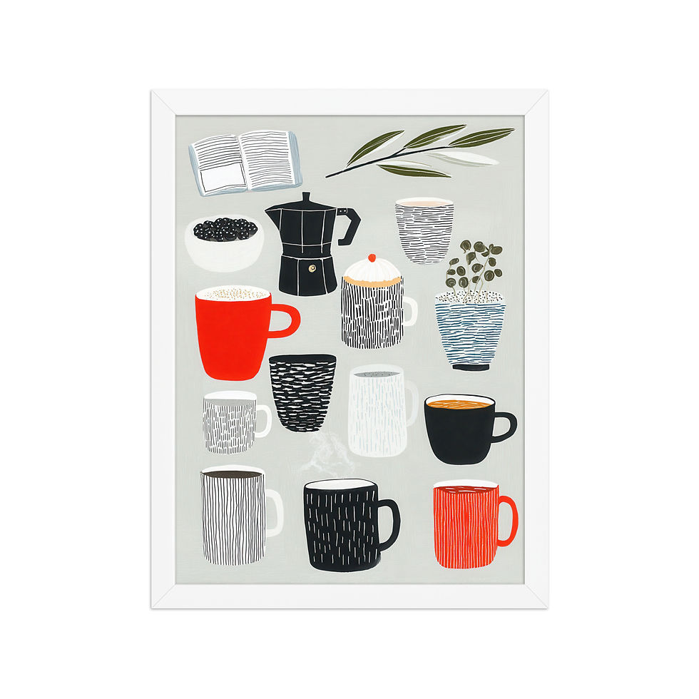 Thumbnail: Vibrant Gouache Wall Art for Living Room Accent
