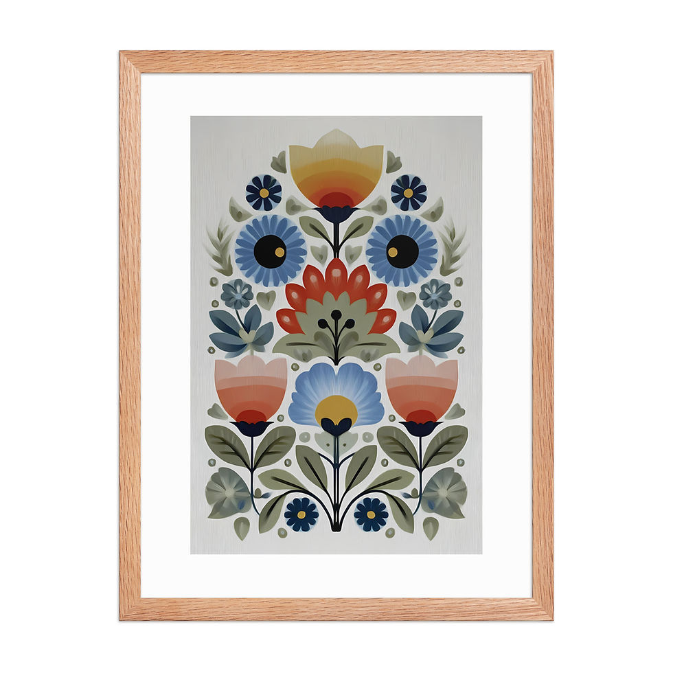 Thumbnail: Folk Botanical Wall Art - Scandinavian Design for Nature Lovers