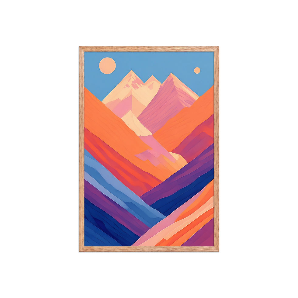 Thumbnail: Block Colour Mountains & Peaks V | Abstract Alpine Horizon Art