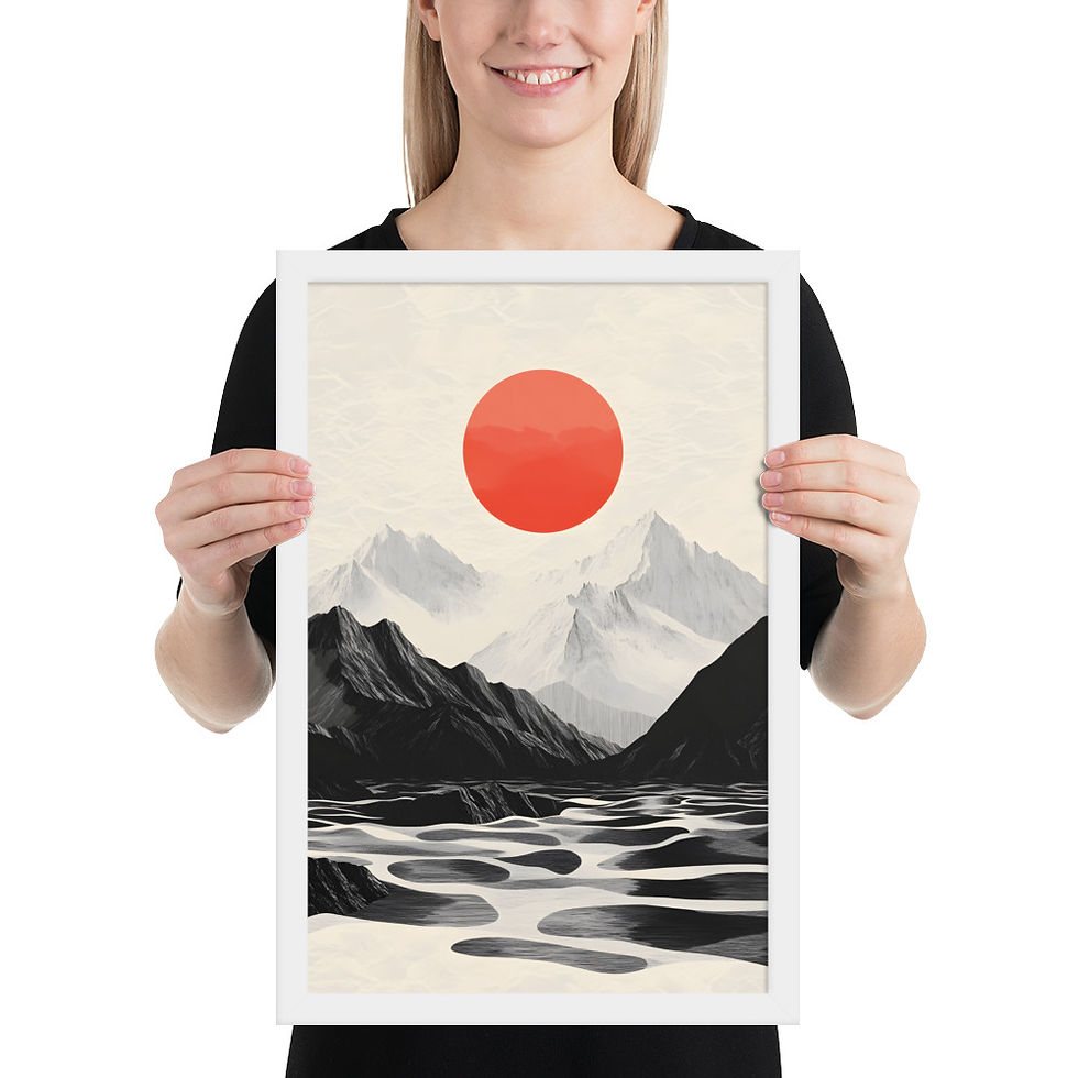 Thumbnail: Minimalist Mountain Silhouette River