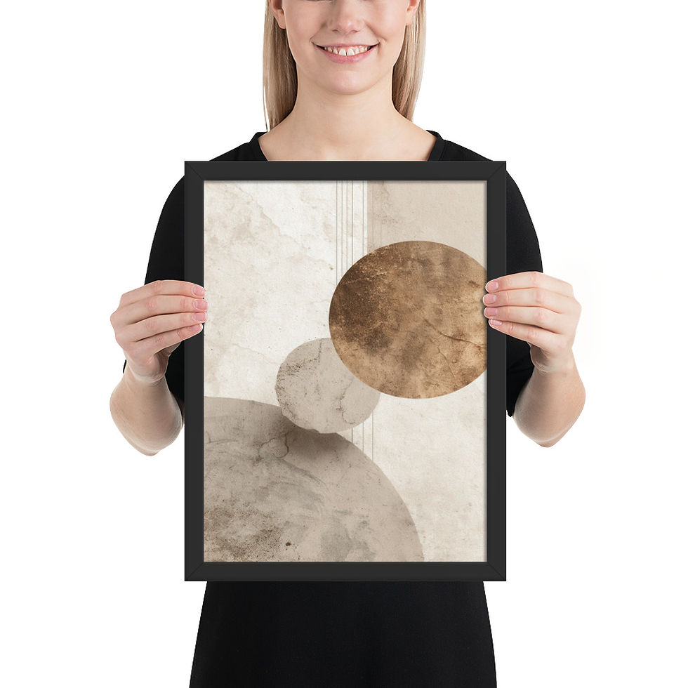 Thumbnail: Framed Dreamy Boho Art – Soft and Serene Decor