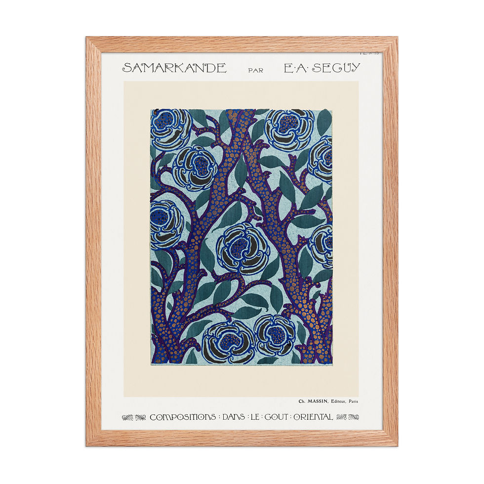 Thumbnail: Flower pattern Art Deco stencil print xvi | Samarkande | Seguy