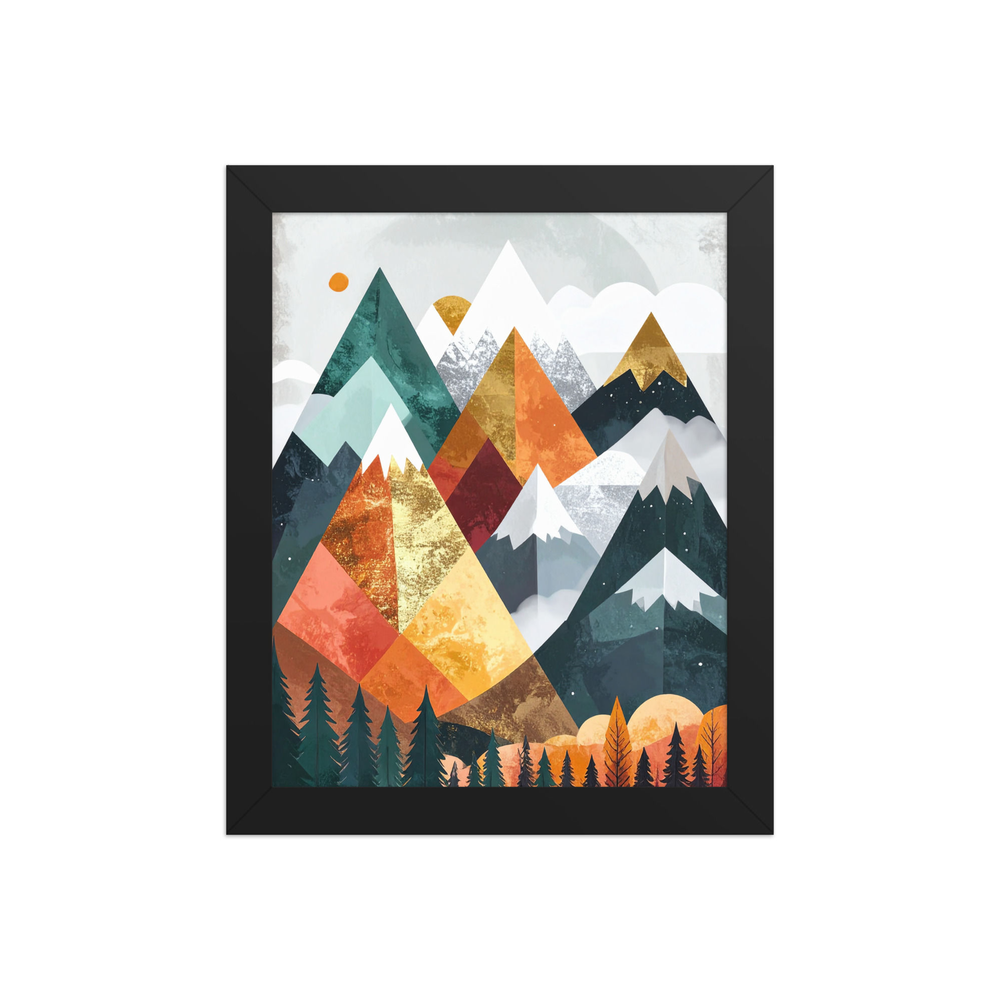 Abstract Mountains Art Print