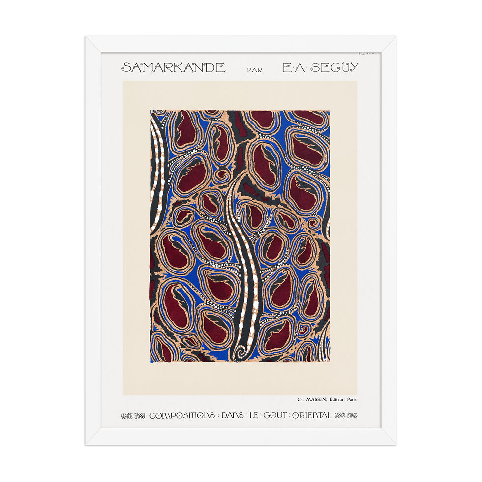 Thumbnail: Flower pattern Art Deco stencil print xv | Samarkande | Seguy