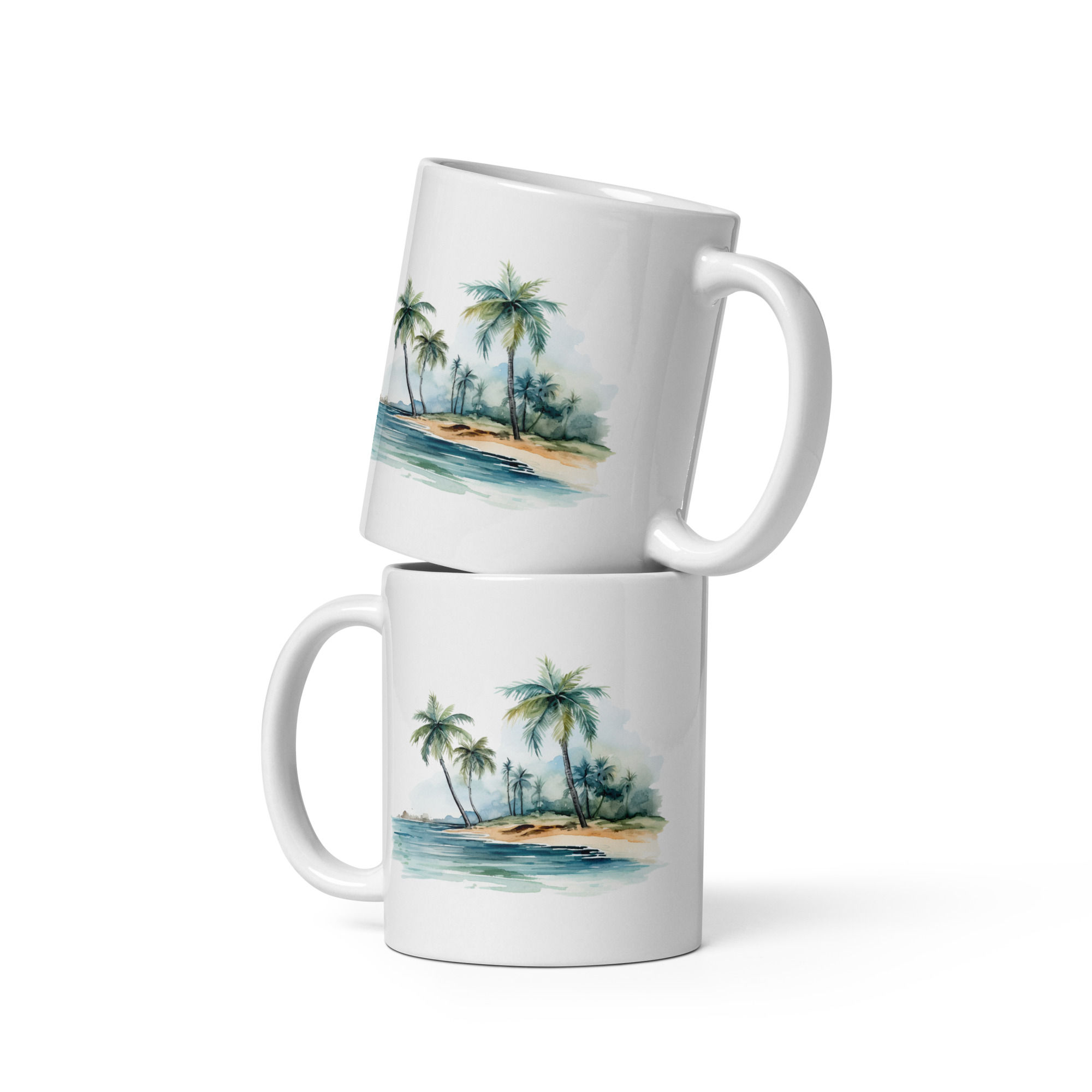 Tropical Island Mug For Tea And Coffee Lovers