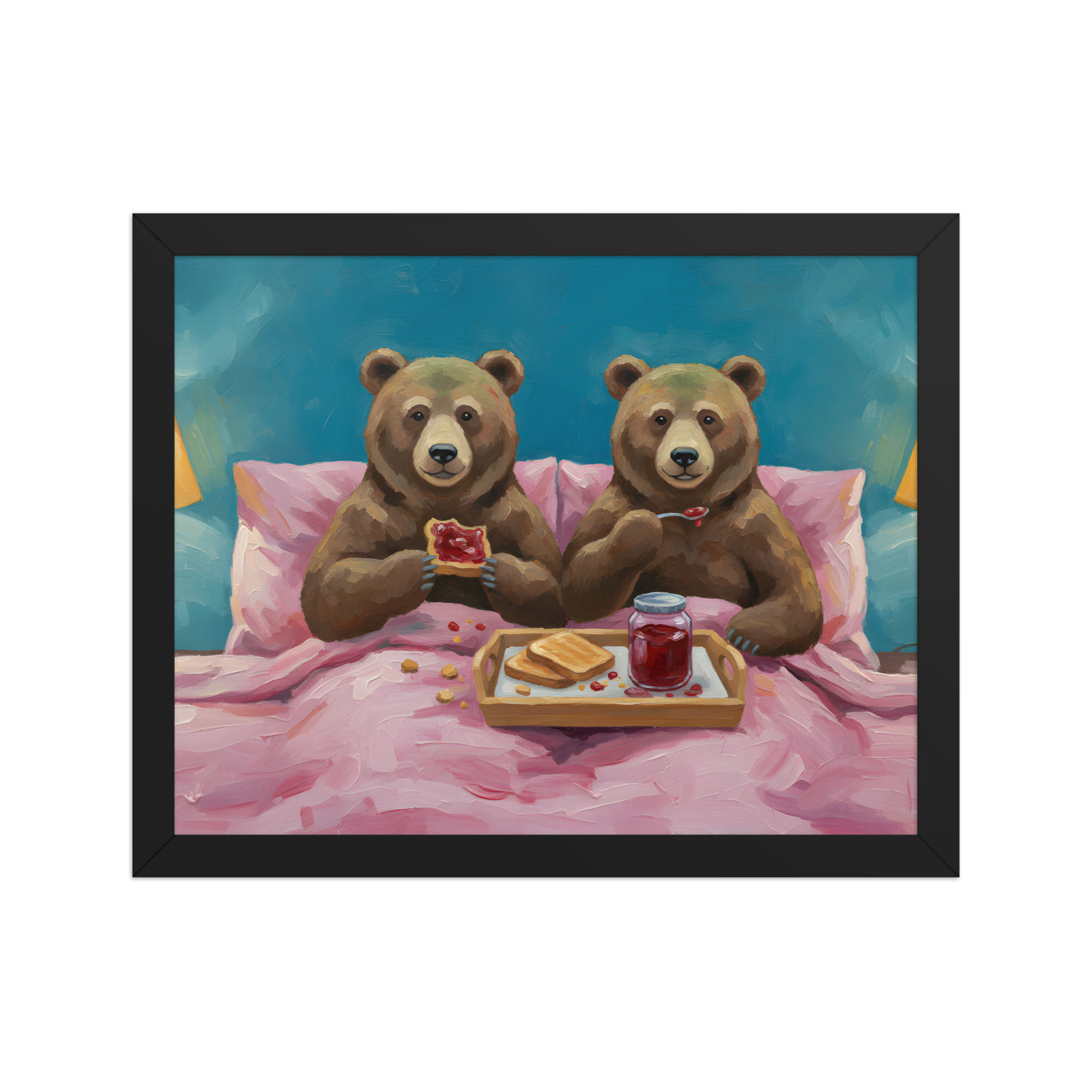 Bear Jam Sandwich Whimsical Art Print