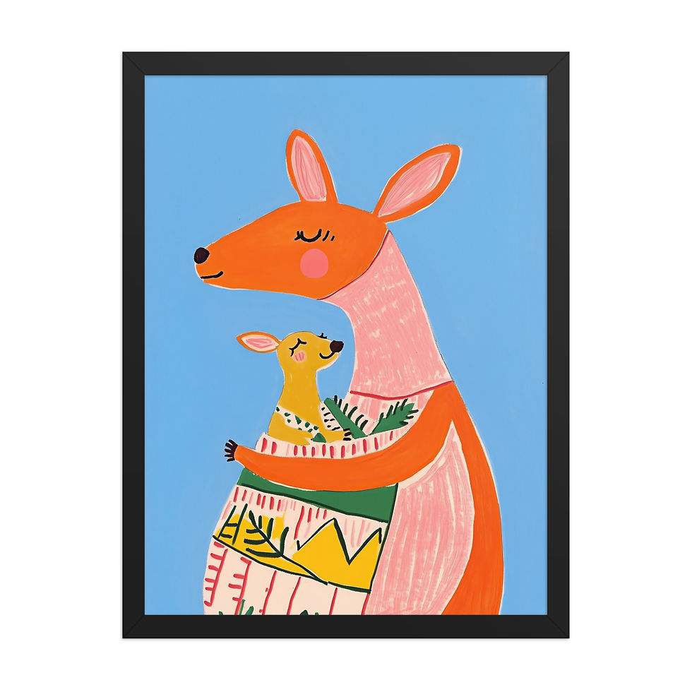 Thumbnail: Kangaroo | Children's Bedroom | Nursery Wall Art