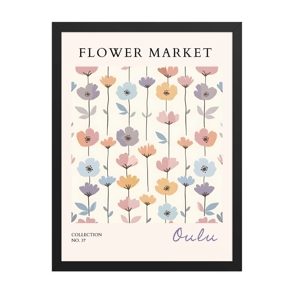 Thumbnail: Oulu | Framed Botanical Wall Art: Nature Prints from Global Cities