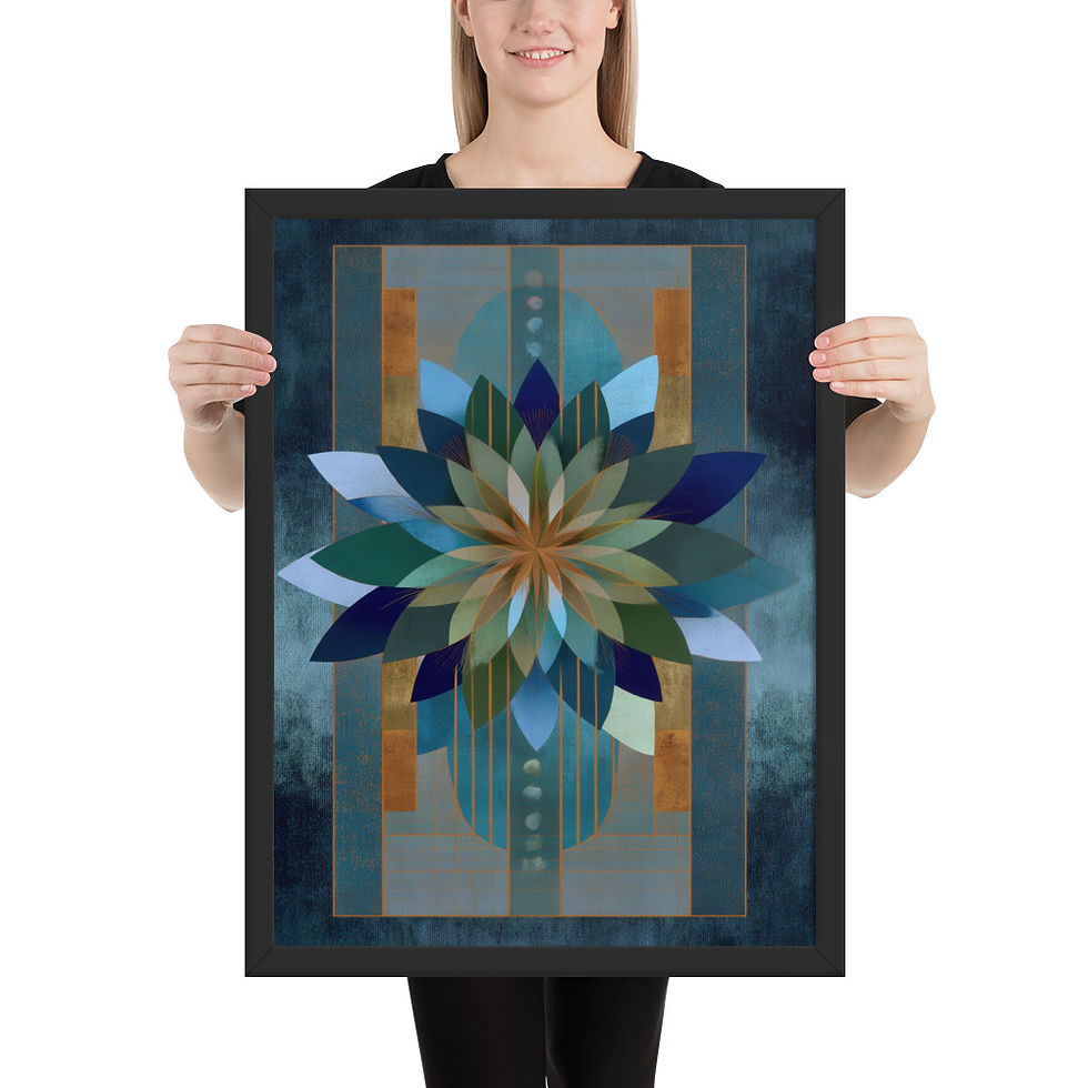Thumbnail: Framed Geometric Boho Art – Trendy Decor Pieced poster