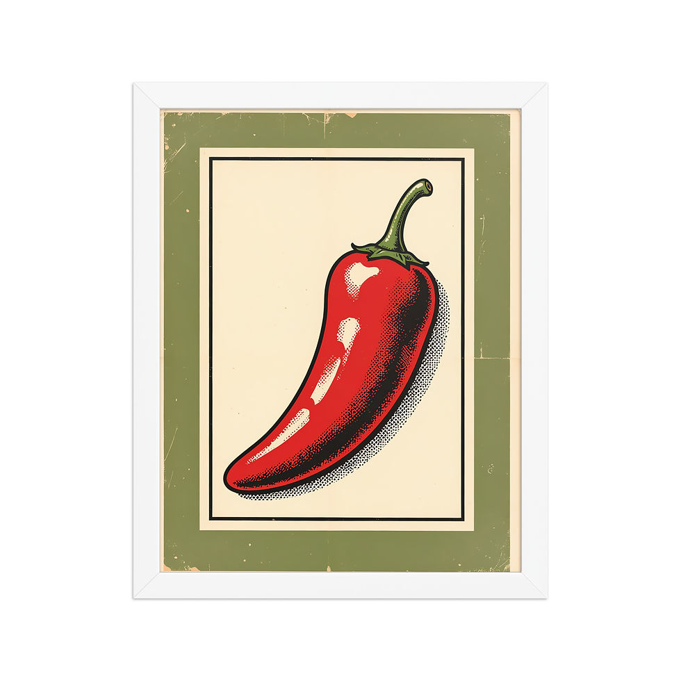 Thumbnail: Cartoon Chilli Kitchen Wall Art