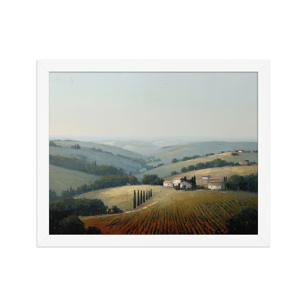 Thumbnail: Vintage scenic landscape in oil painting style | Framed wall art ix