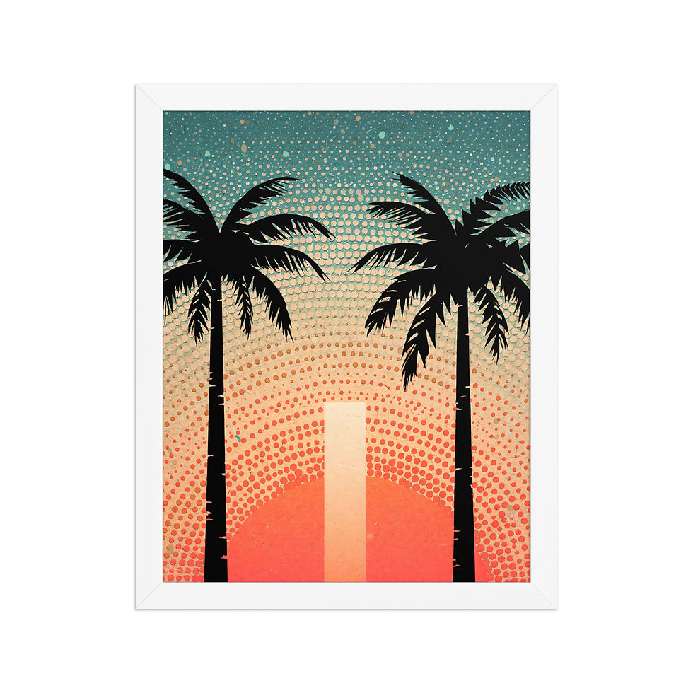 Thumbnail: Sunset Palm Alley Art Print