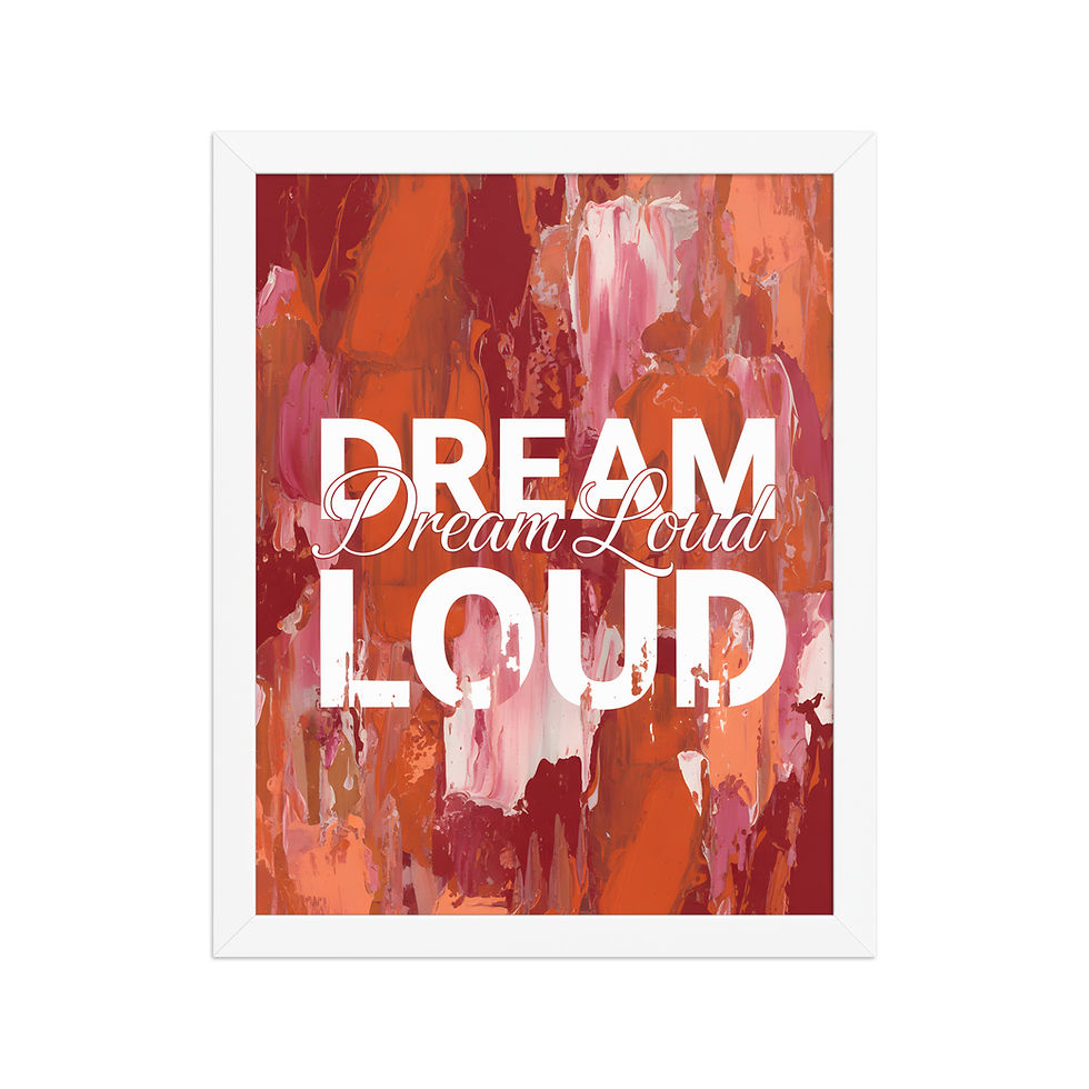 Thumbnail: Dream Big Motivational Typography Art Print