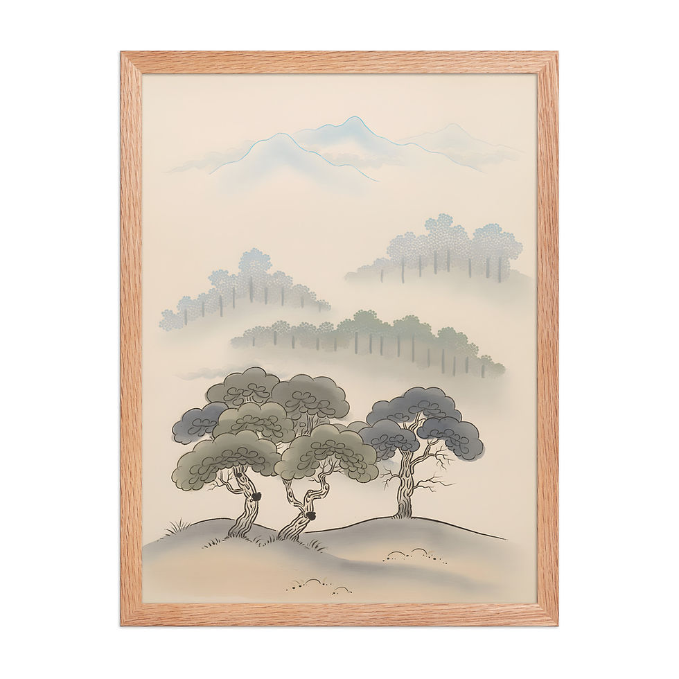 Thumbnail: Blue Mountains Contemplative Minimalist Art Print