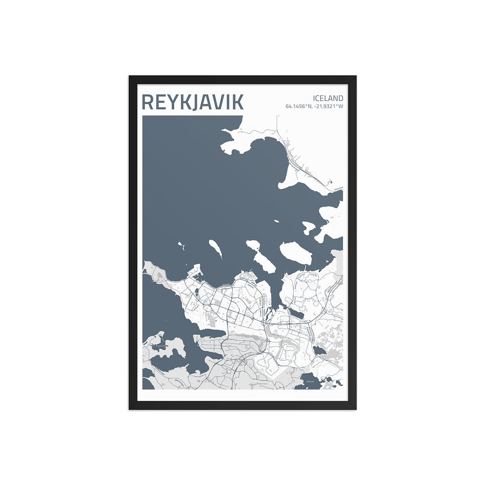 Thumbnail: Reykjavik | Framed City Maps: Vibrant Art for Urban Decor Lovers