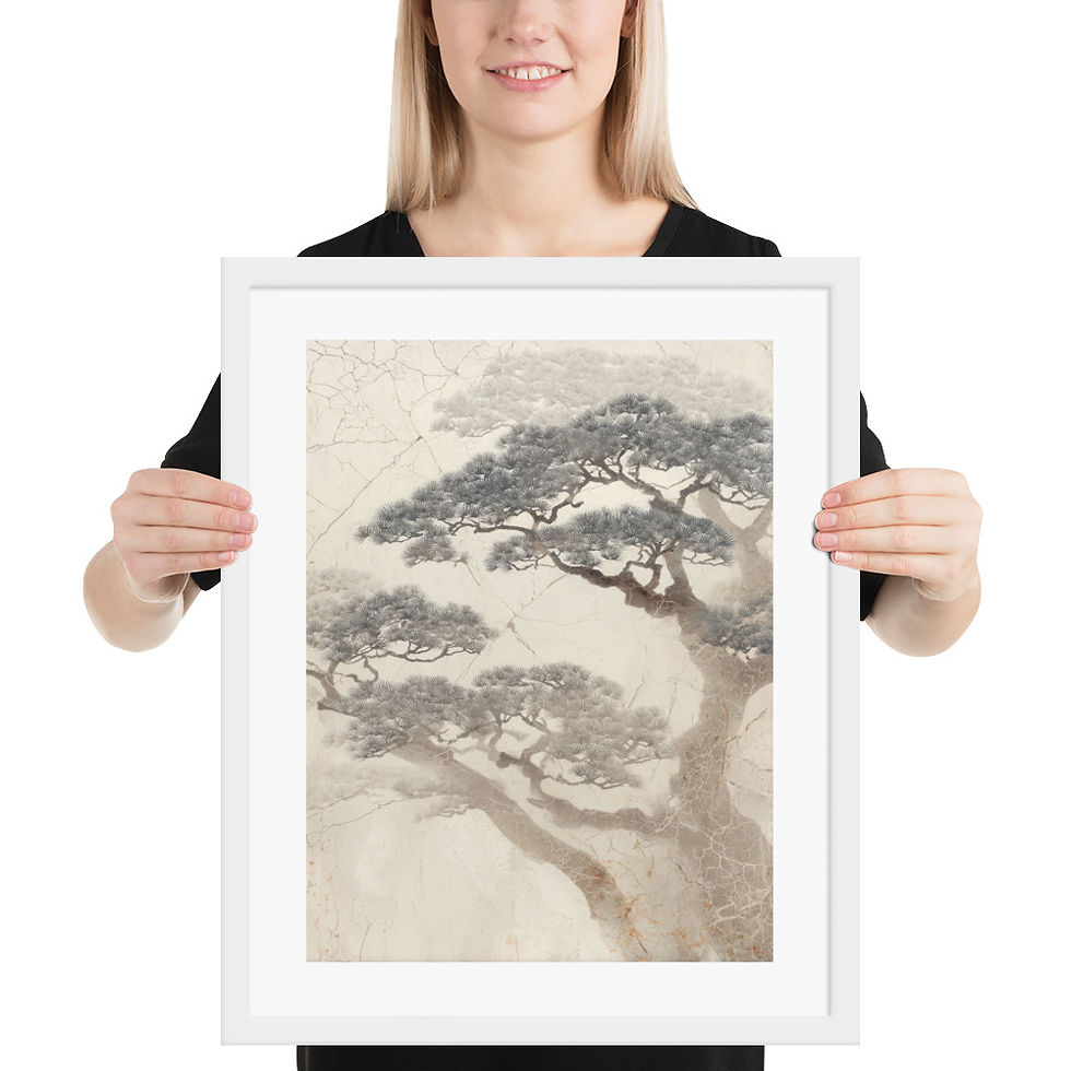 Thumbnail: Japandi Sumei-e Japanese Ink Inspired Print