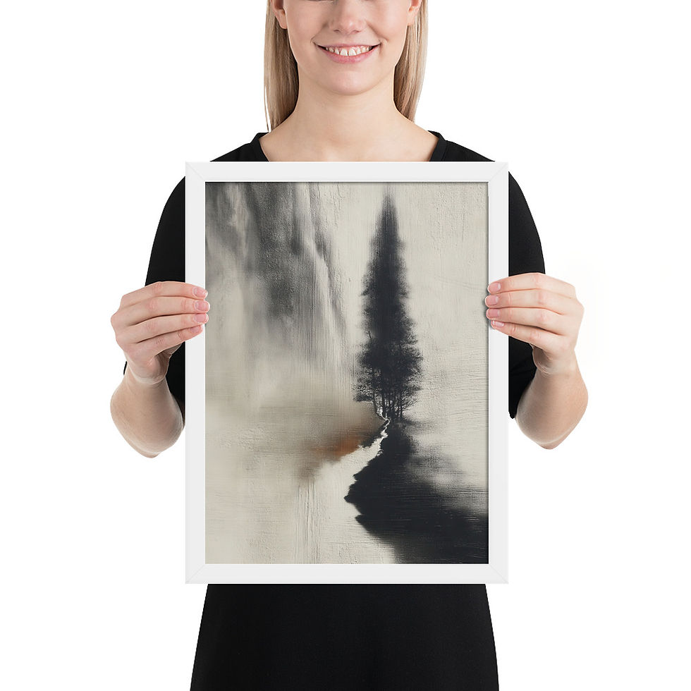 Thumbnail: Japandi Pine Tree Sumi-e Ink Inspired