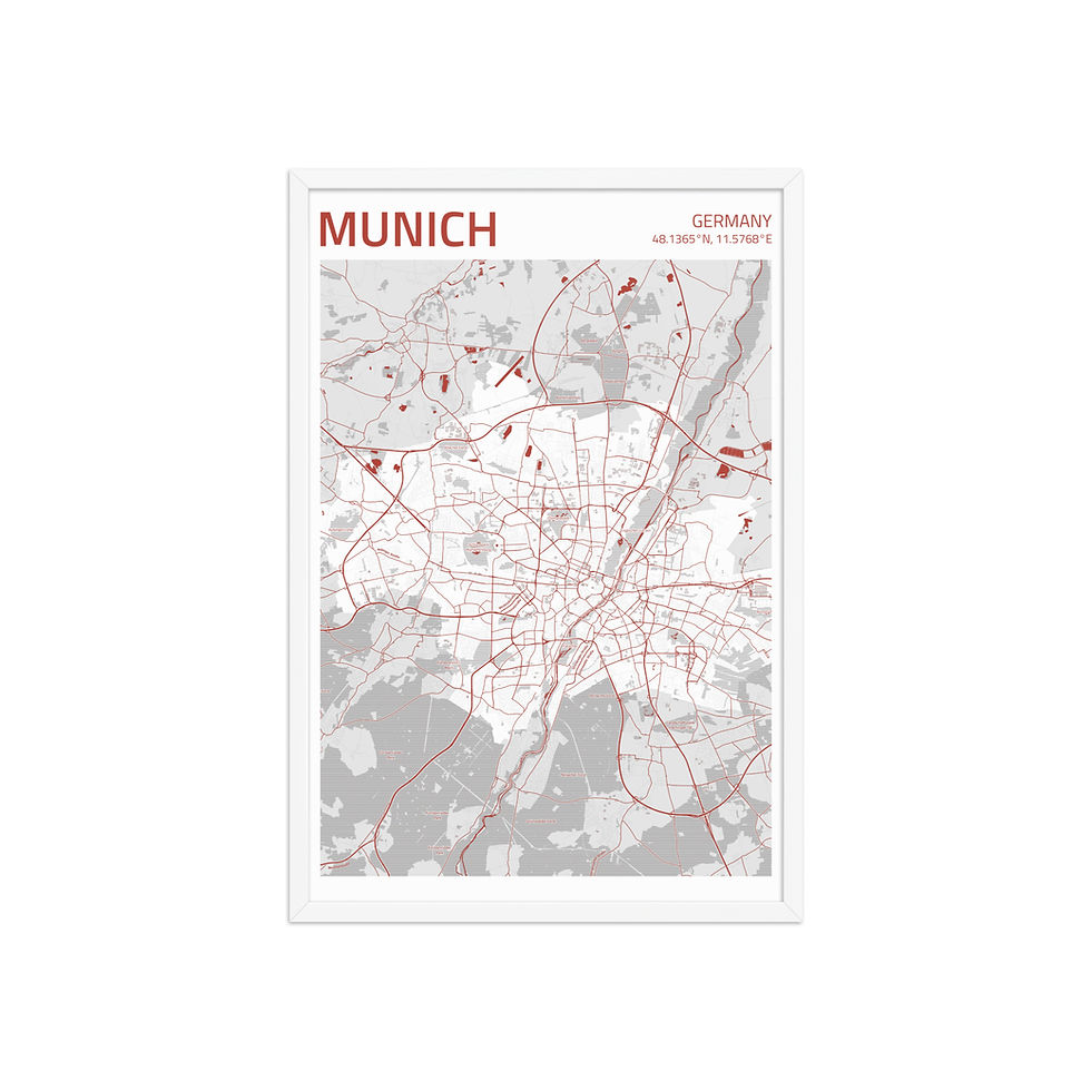 Thumbnail: Munich | Framed City Maps: Vibrant Art for Urban Decor Lovers