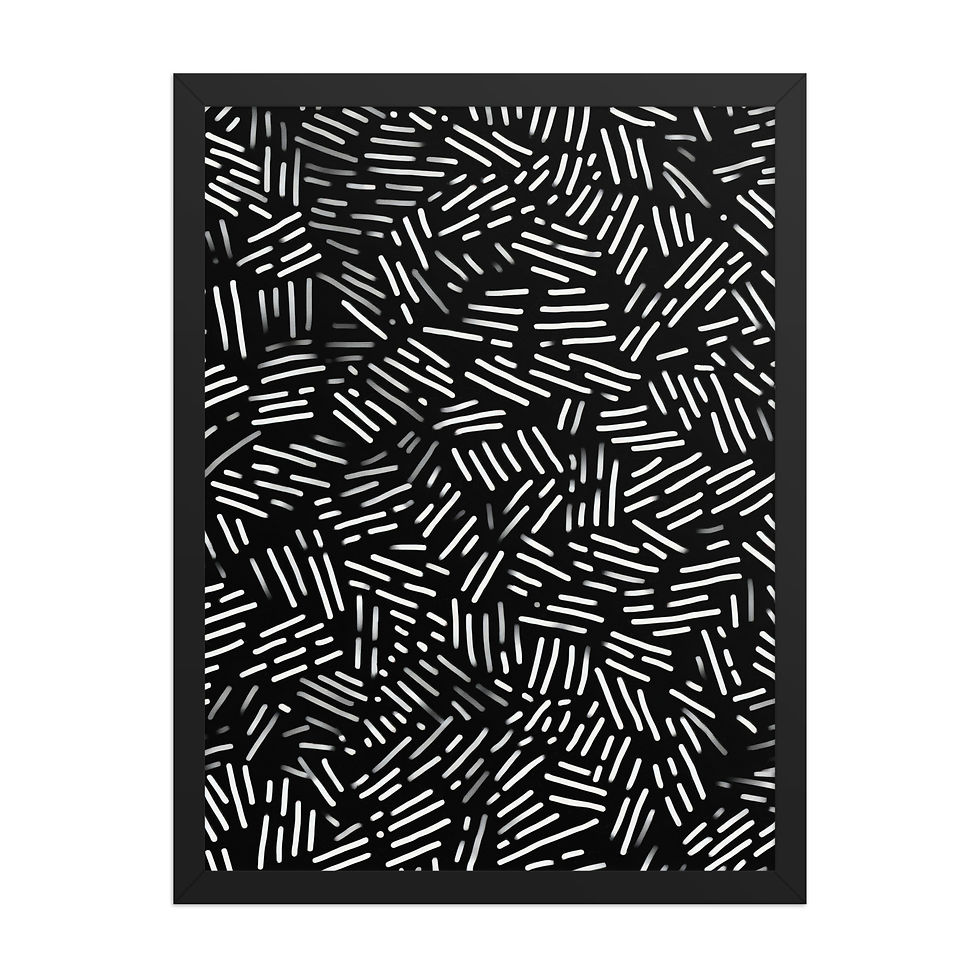 Thumbnail: Black & Beige Abstract Wall Art Print 