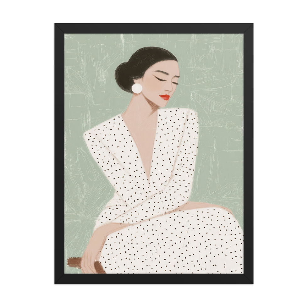 Thumbnail: Woman Portrait Gouache Inspired  Art Print 