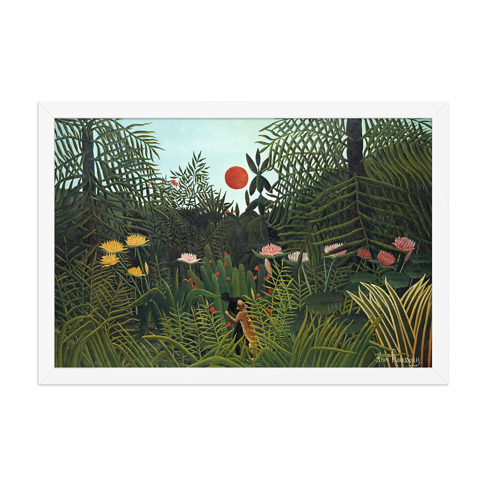 Thumbnail: Virgin Forest with Sunset | Henri Rousseau