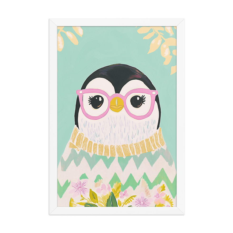 Thumbnail: Smart Penguin | Children's Bedroom | Nursery Wall Art