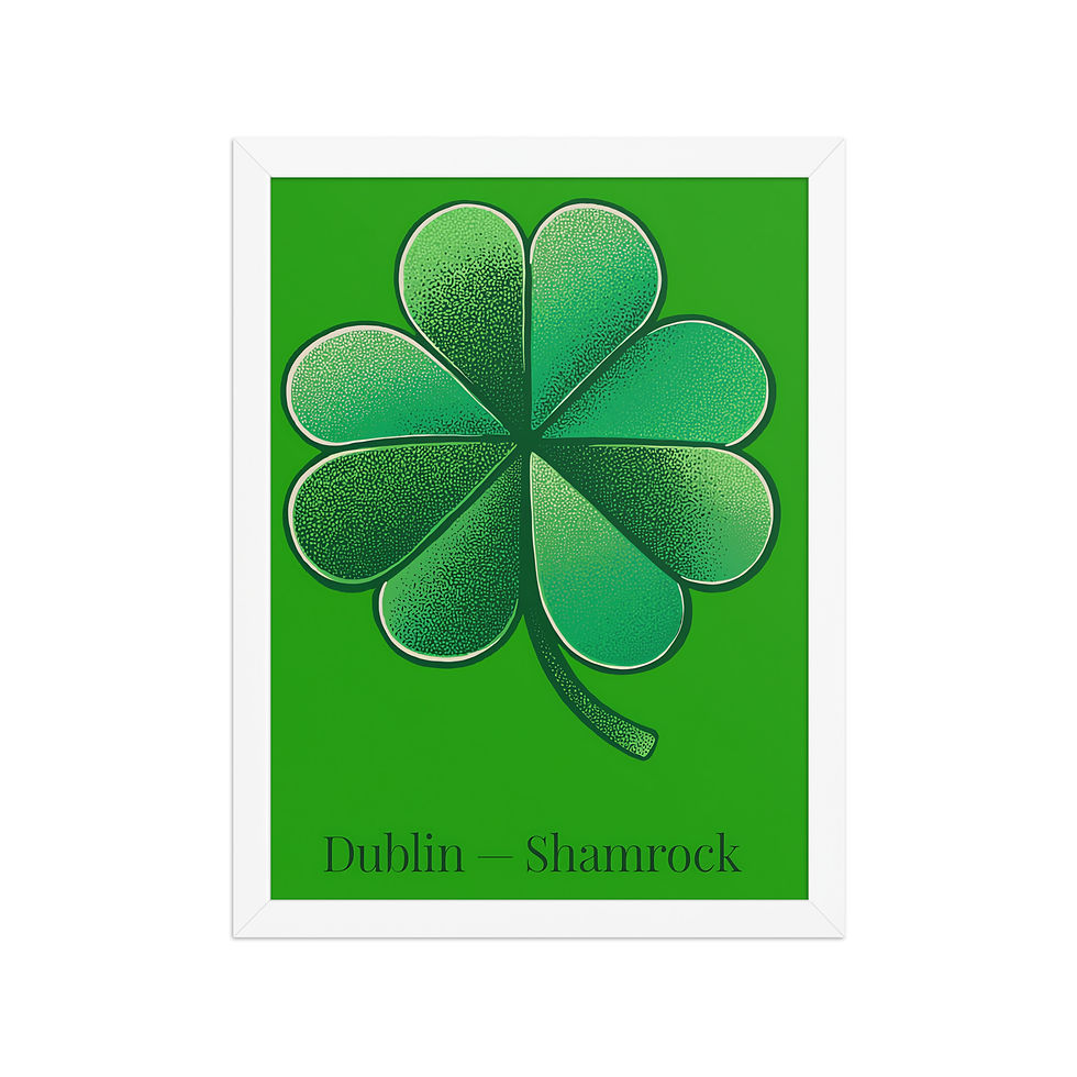 Thumbnail: Dublin Shamrock Framed Art Print