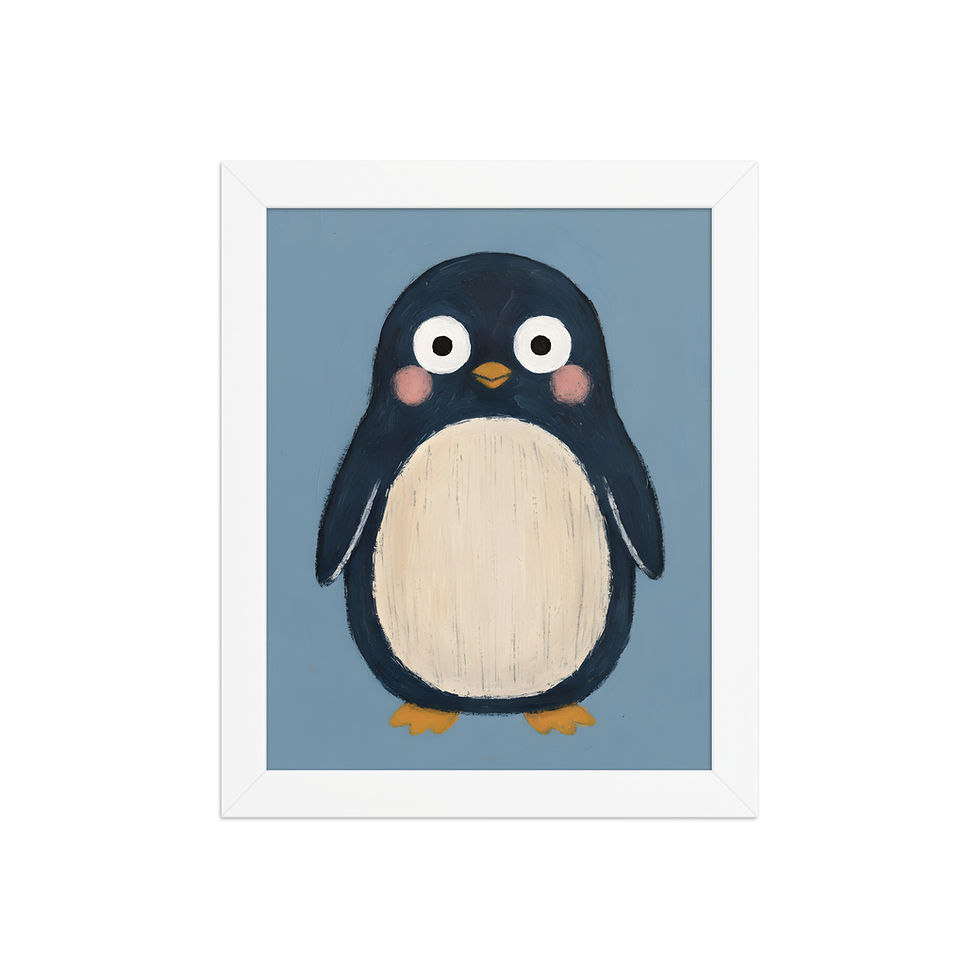 Thumbnail: Cute Penguin Nursery Art Print
