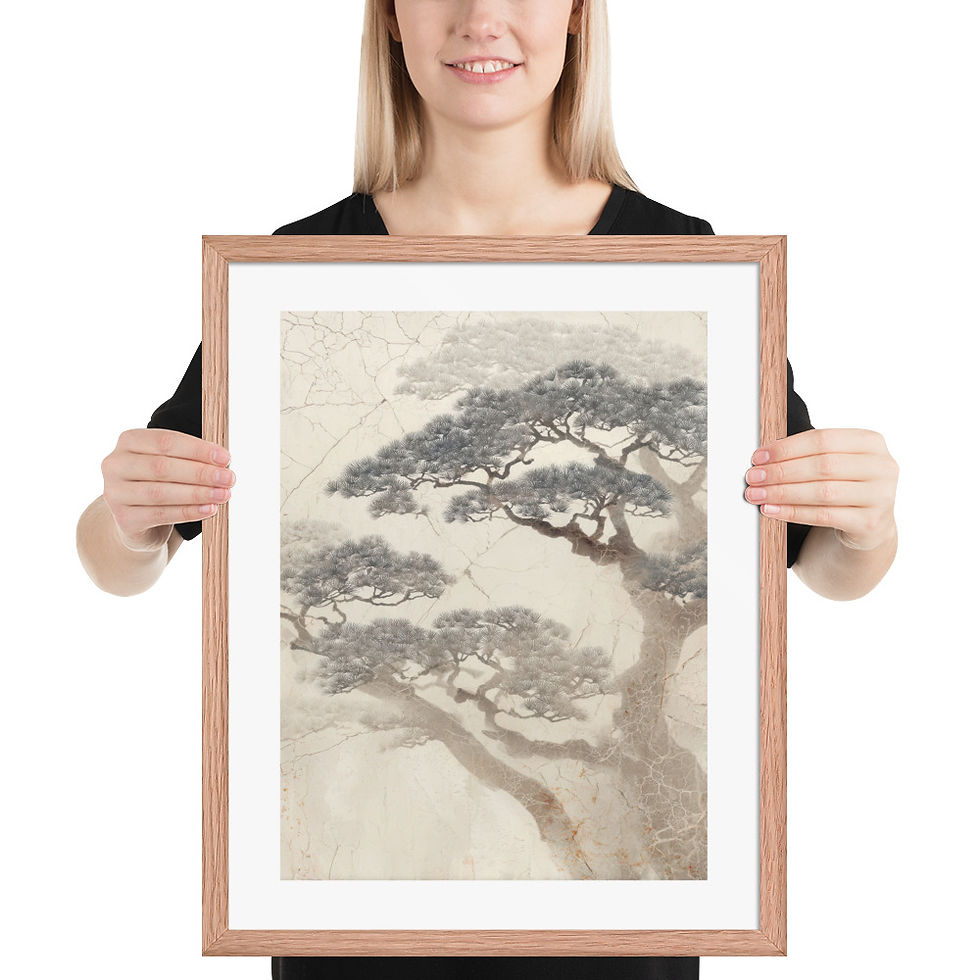 Thumbnail: Japandi Sumei-e Japanese Ink Inspired Print