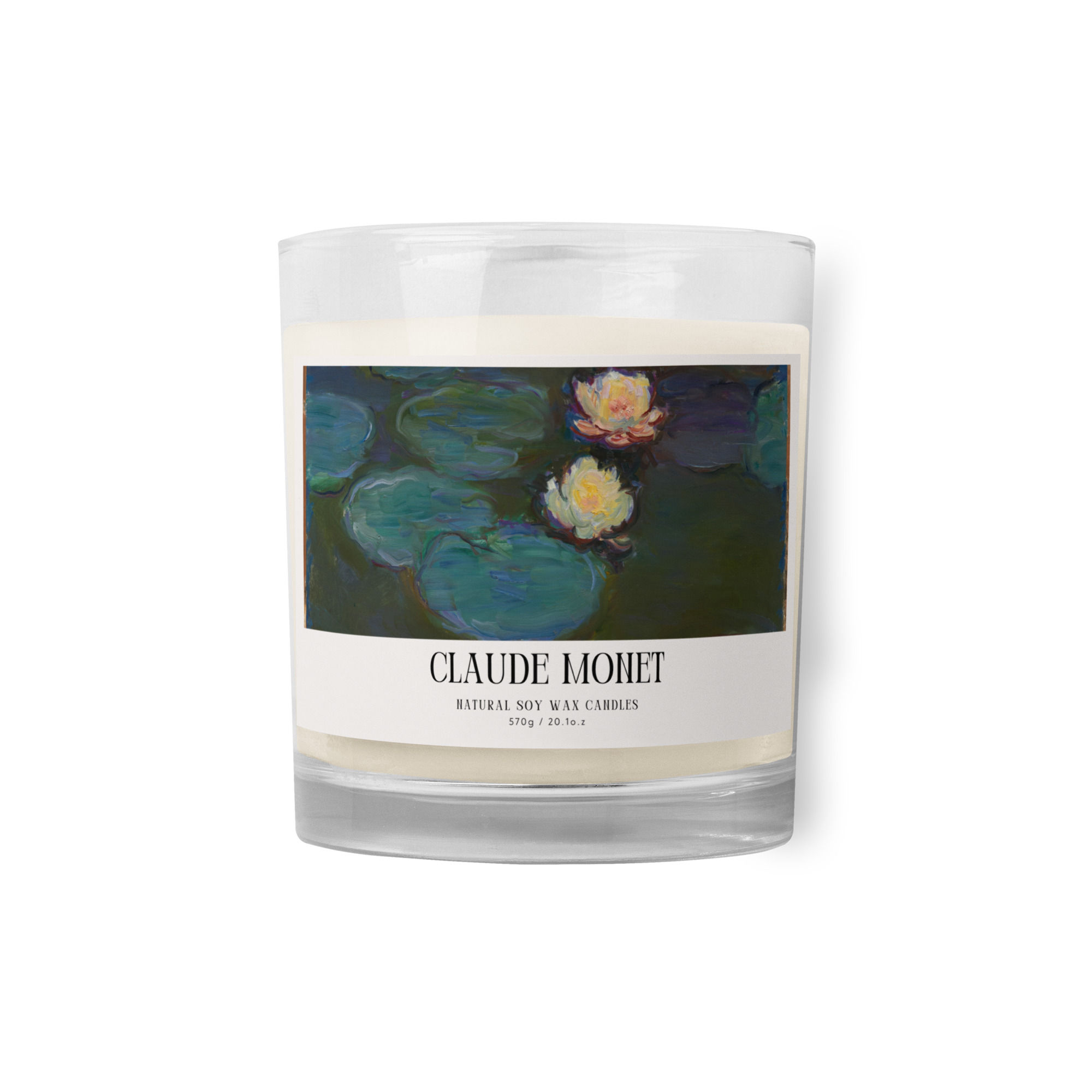 Glass jar soy wax candle