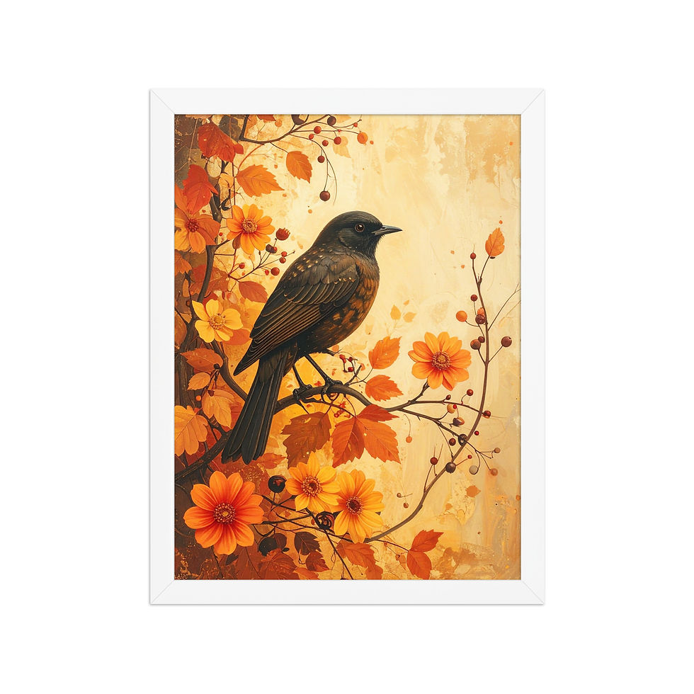 Thumbnail: Autumn Bird Branch Wall Art