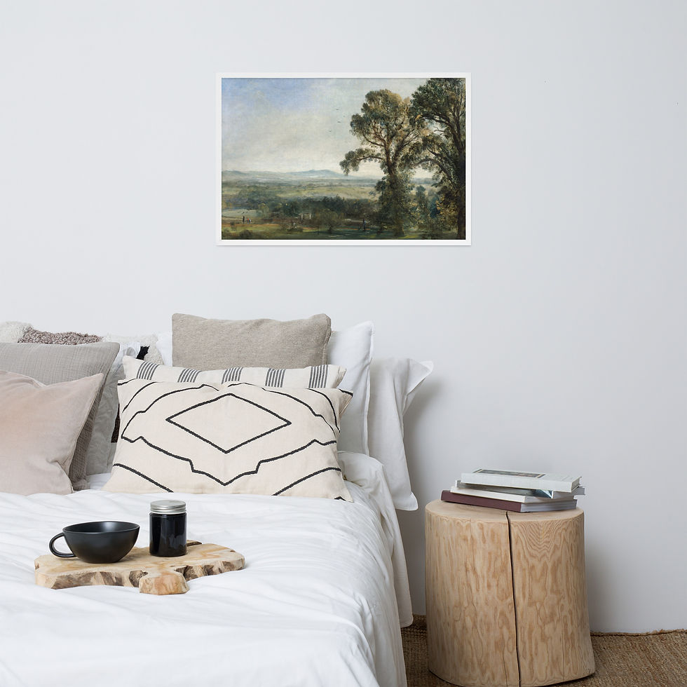 Thumbnail: Constable Valley Vista Landscape with Ancient Trees Wall Art Print