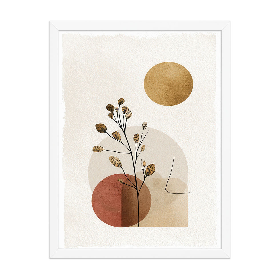Thumbnail: Elegant Minimalist Art Print – Framed Decor Piece